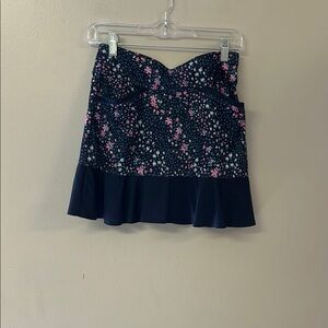 Callaway Blue and Black Ruffled Bubble Mini Skorts